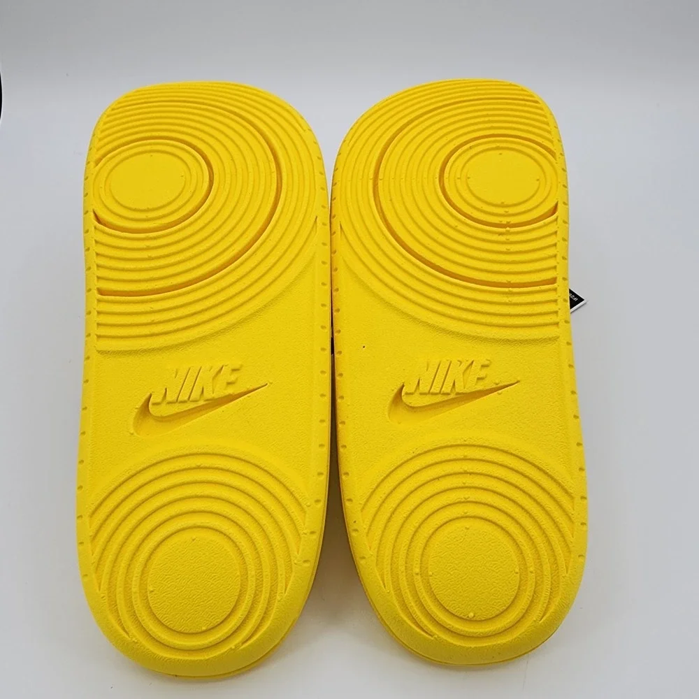 Nike Kobe Off Court Slides Mens 11‎ Lightning Yellow Black Mamba Logo Sandal NEW